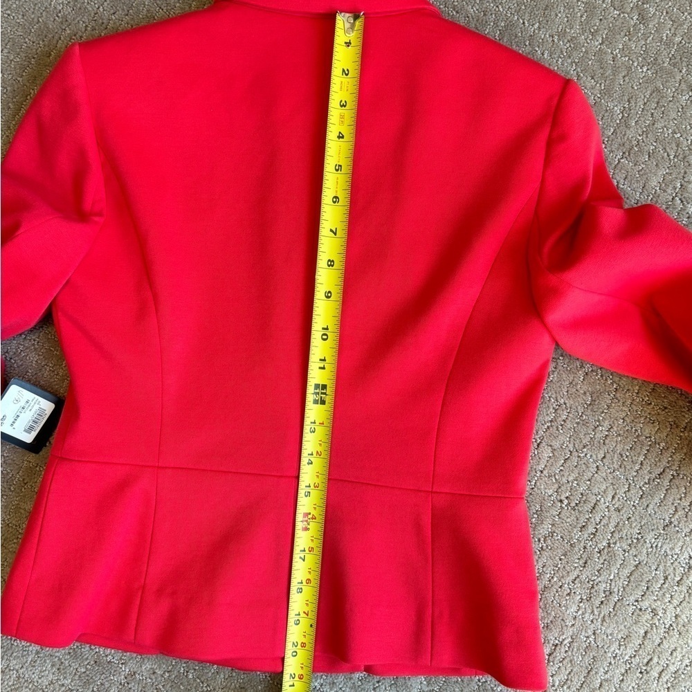 NEW Halogen Fitted Blazer Hidden Buttons Pink Hibiscus Polyester Women's Size 6 - Picture 16 of 16